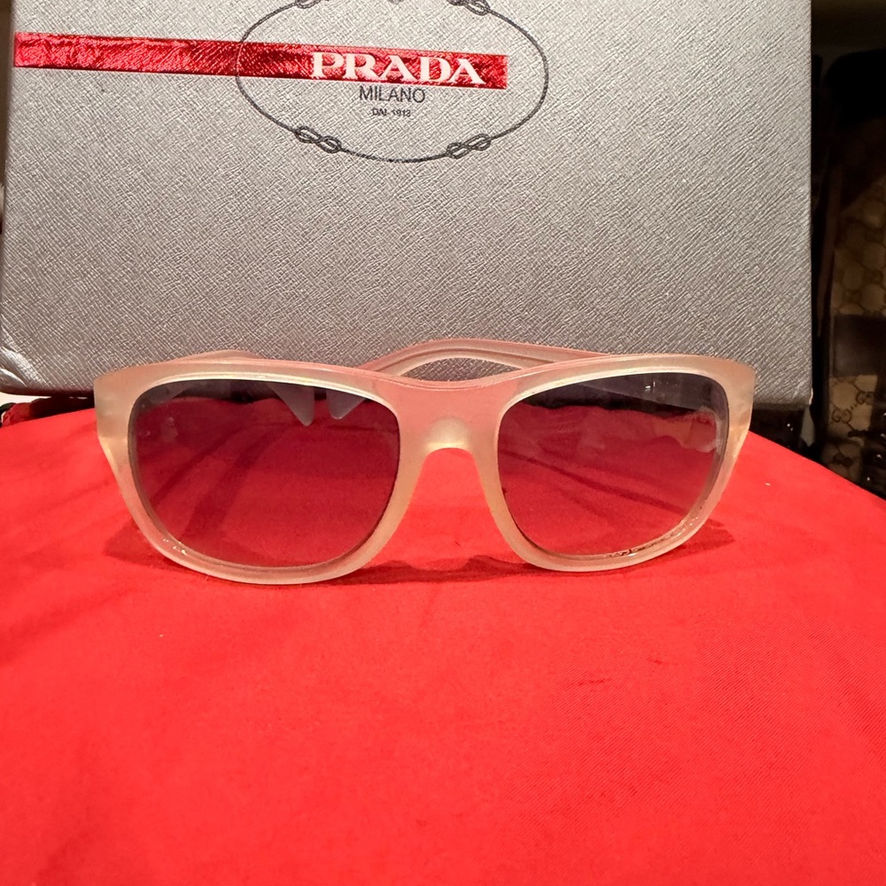 Prada Frosted White Sunglasses